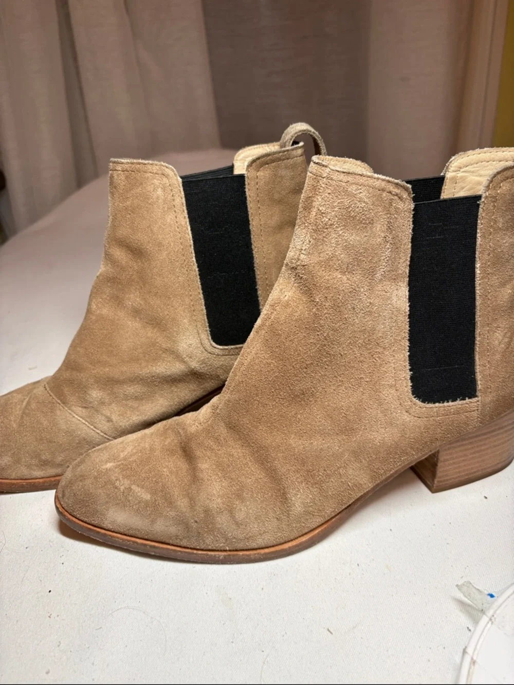 rag & bone Tan Suede Chelsea Ankle Boots Size 39